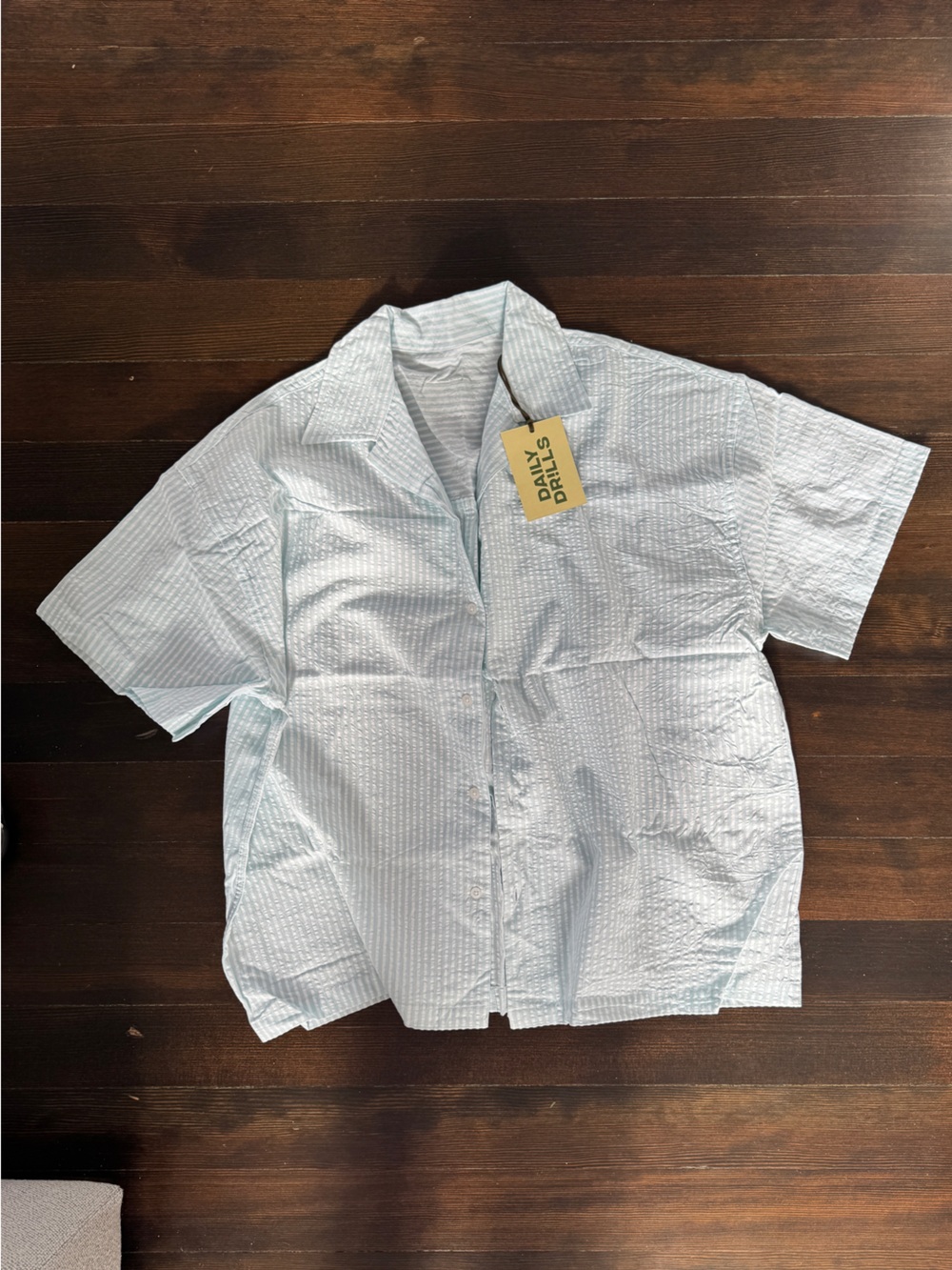 Daily Drills Boxy Button-Down Top